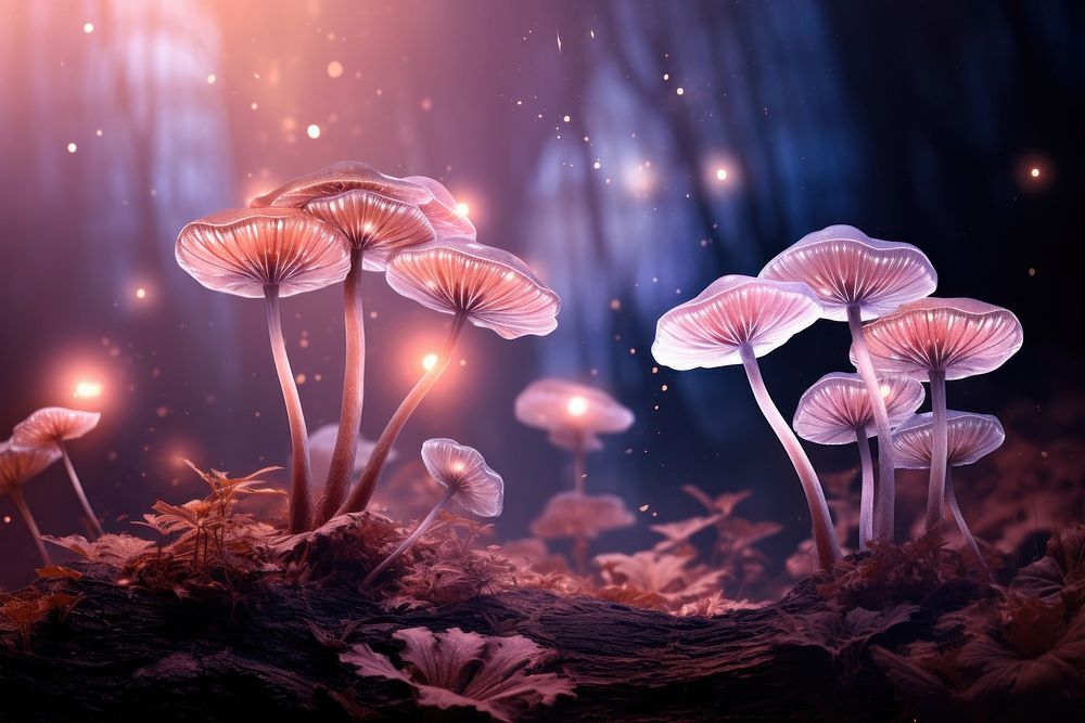  Fantasy mushroom outdoors nature. AI generated Image by rawpixel.