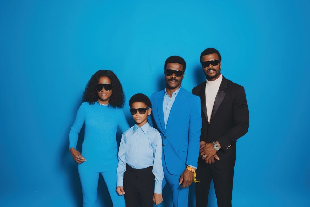 Black family sunglasses adult blue.