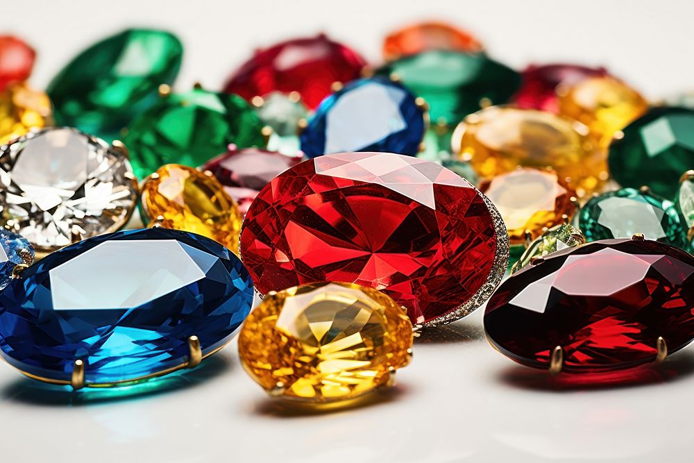  Gems gemstone jewelry diamond. AI generated Image by rawpixel.