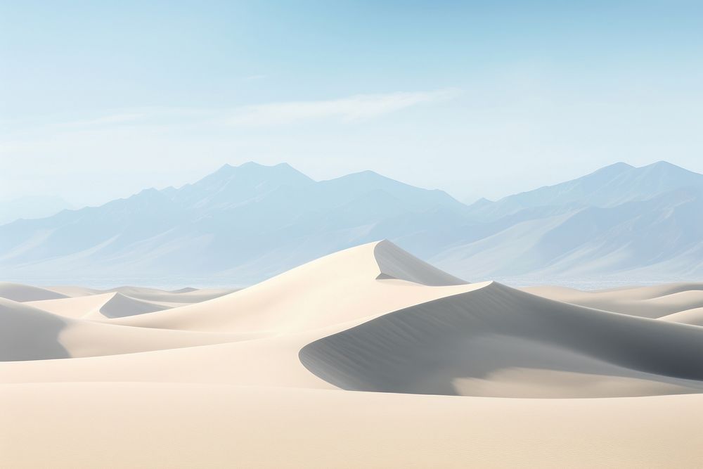 Mountain range sand sky landscape.
