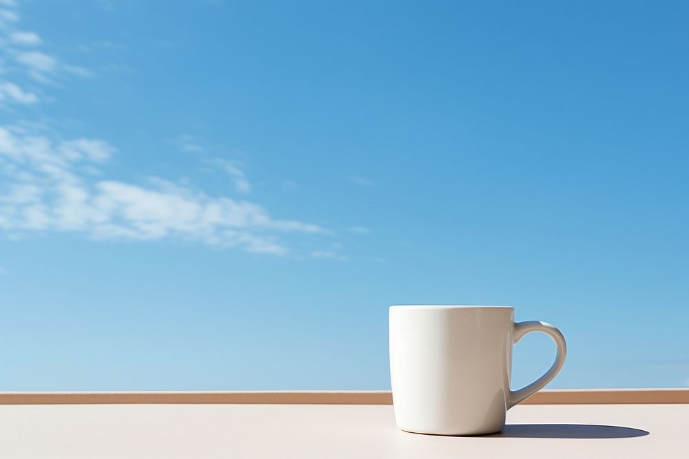 Coffee cup sky outdoors horizon.