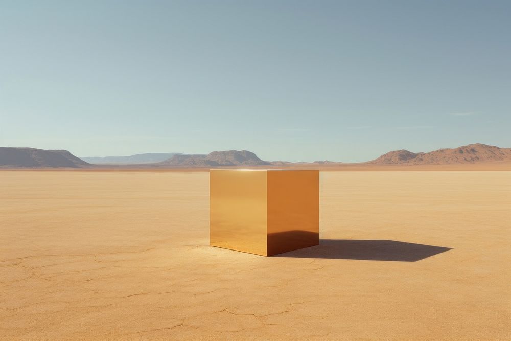 Cube desert sky outdoors.