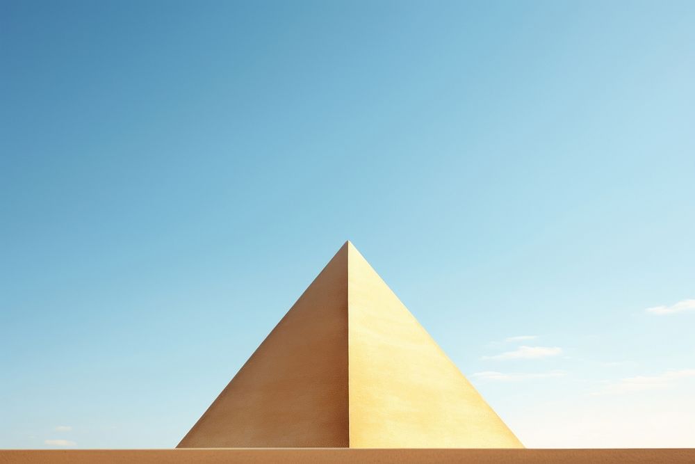 Pyramid architecture gold sky.