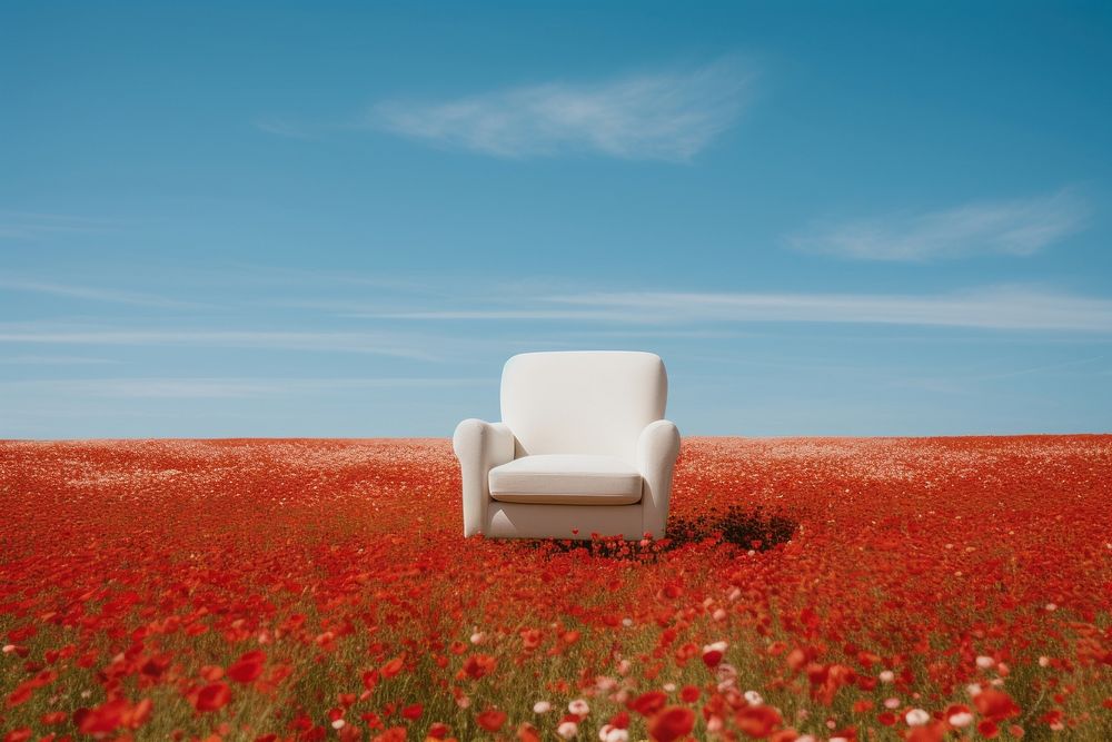 Armchair flower sky furniture.