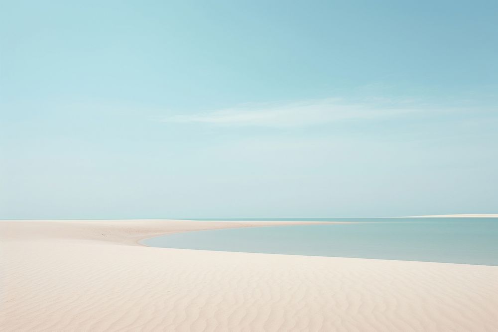 Sand shoal sky outdoors horizon.