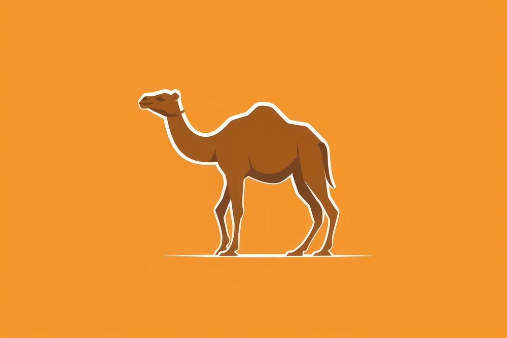 Camel vector logo animal mammal kangaroo.