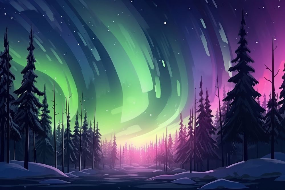 Aurora polaris landscape outdoors nature.