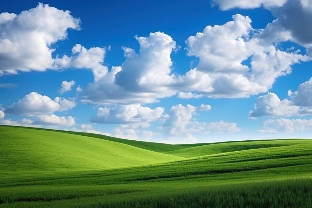  Hills landscape sky panoramic. AI generated Image by rawpixel.