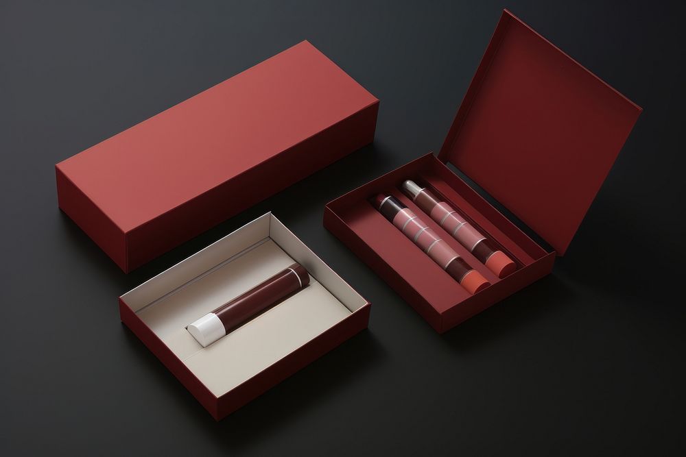 Liquid packaging lipstick gift set in the box cosmetics container lighting.