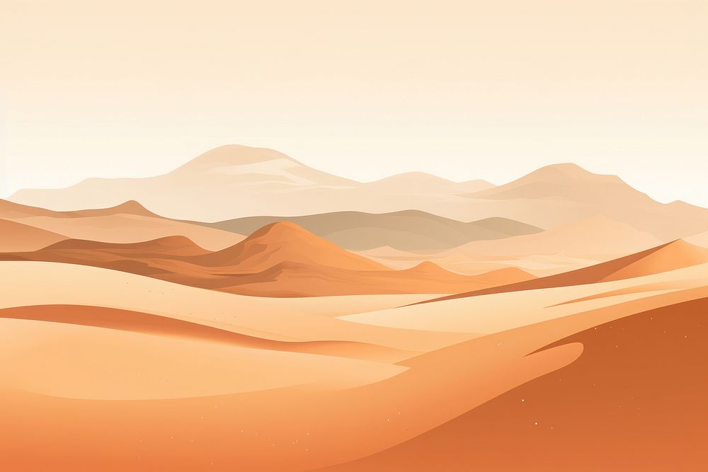  Desert landscape backgrounds outdoors nature. AI generated Image by rawpixel.