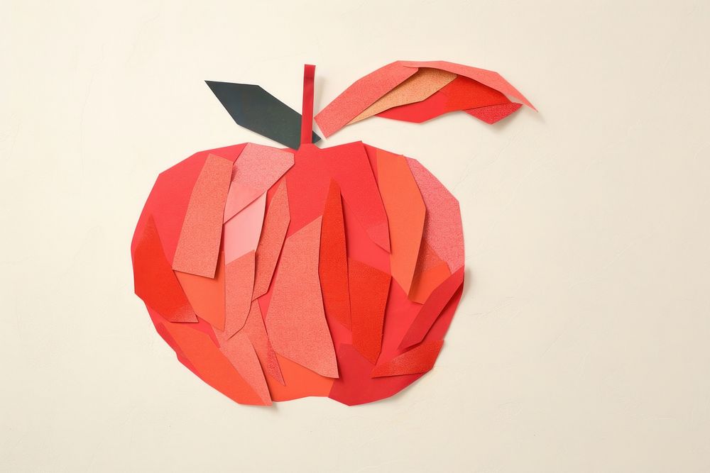 Apple paper art origami.