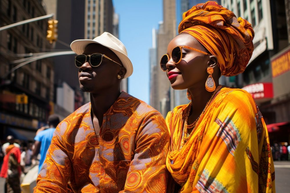 African couple photography sunglasses portrait.