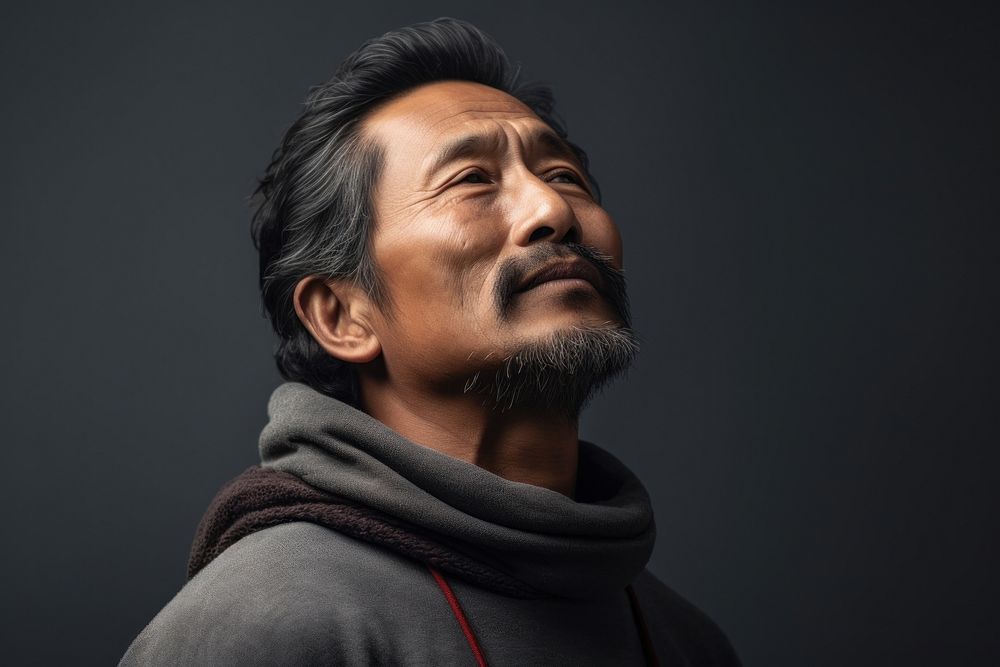 Bhutanese man portrait looking adult.