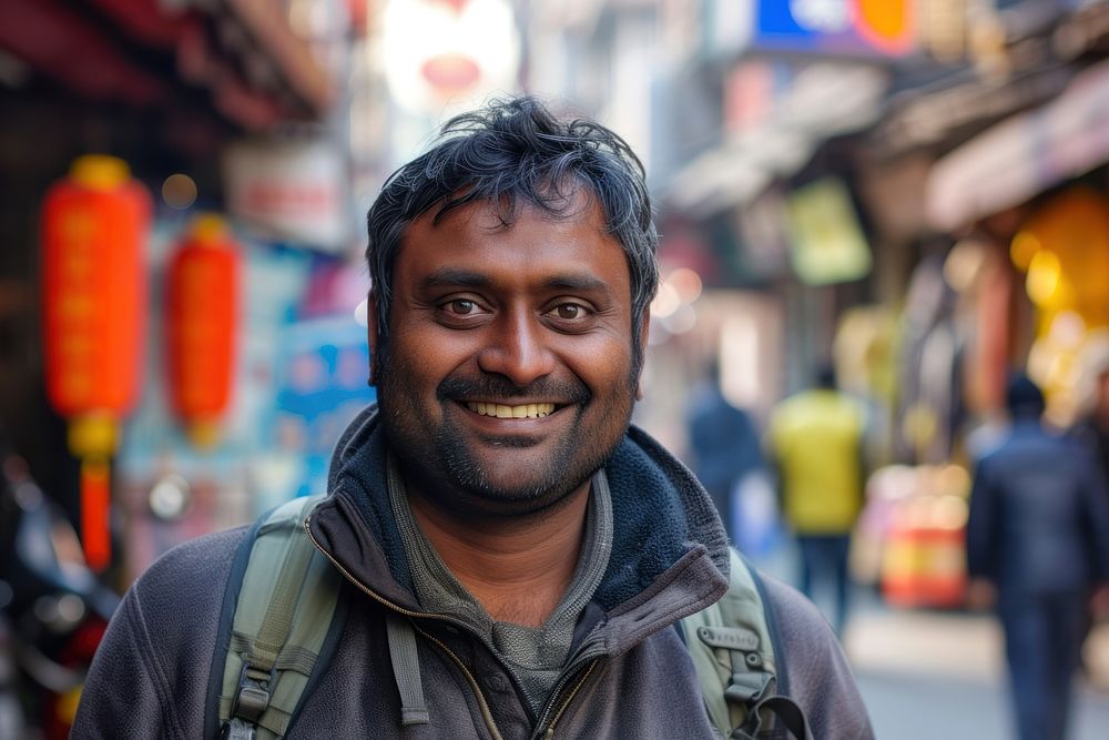 Indian man photography portrait smiling.