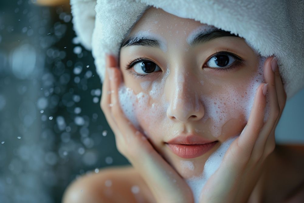 Japanese women face hairstyle bathroom. | Premium Photo - rawpixel