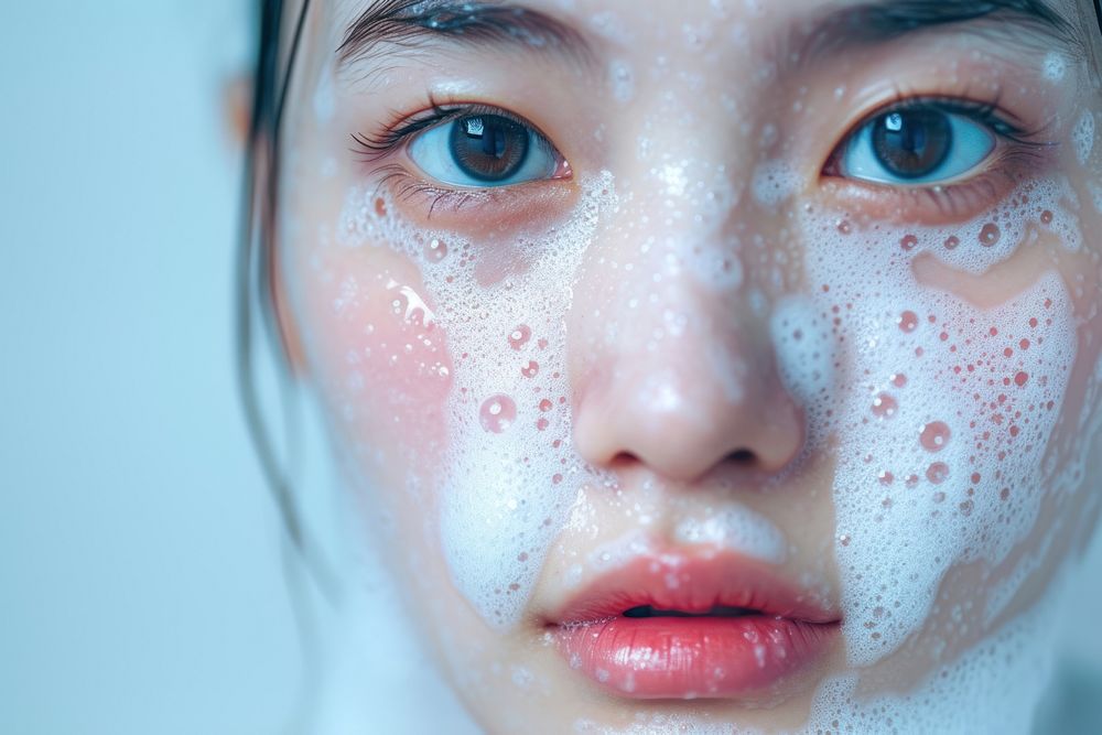 Japanese women skin face cosmetics.