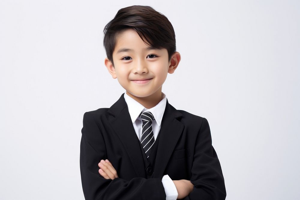 Japan kid lawyer Costume portrait smile child.
