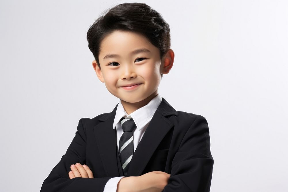 Japan kid lawyer Costume portrait smile happy.