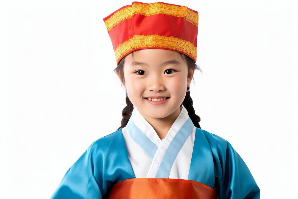 Little Mongolia girl cashier Costume costume celebration graduation.