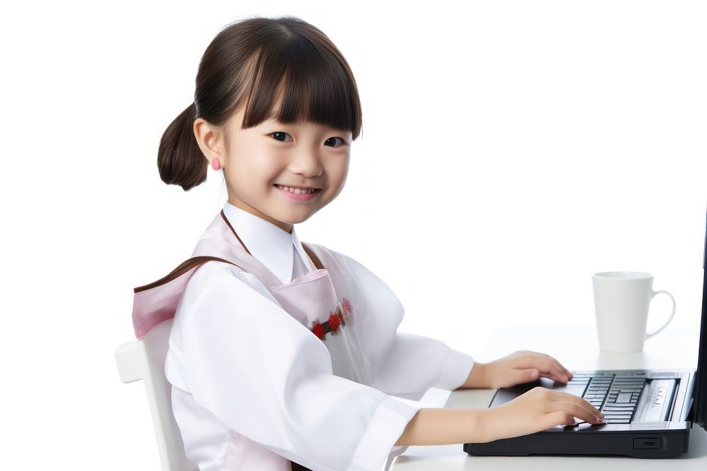 Little Japan girl cashier player Costume portability technology hairstyle.