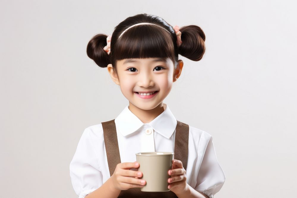 Little Japan girl barista Costume costume child smile.