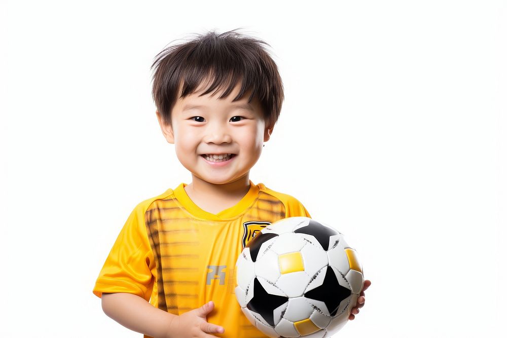 Macau kid football player Costume sports child happiness.