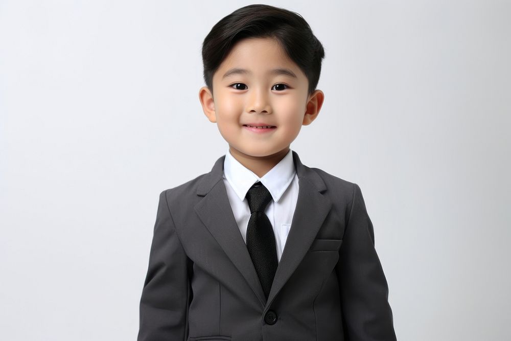 North Korea kid lawyer Costume portrait smile happy.