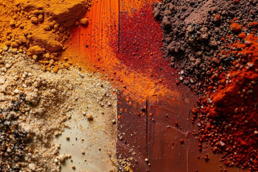 Organic matter spice red orange color.