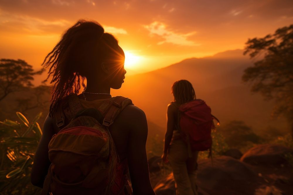 Hiking adventure outdoors backpack.