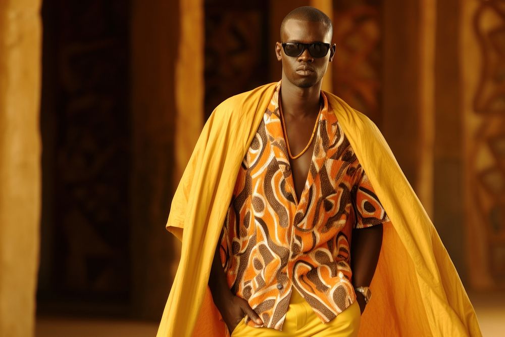 An african man model on fashion runway adult accessories accessory.