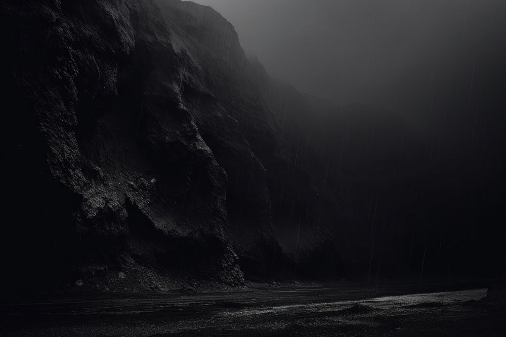 Dark background black monochrome mountain.