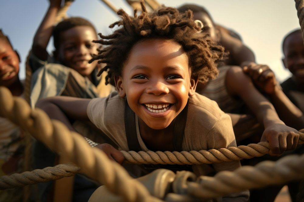 African kids portrait child smile.