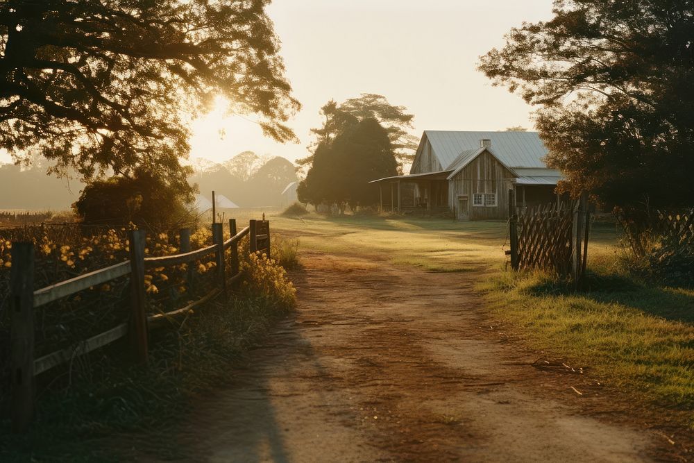 Countryside vibe architecture landscape outdoors. AI generated Image by rawpixel.
