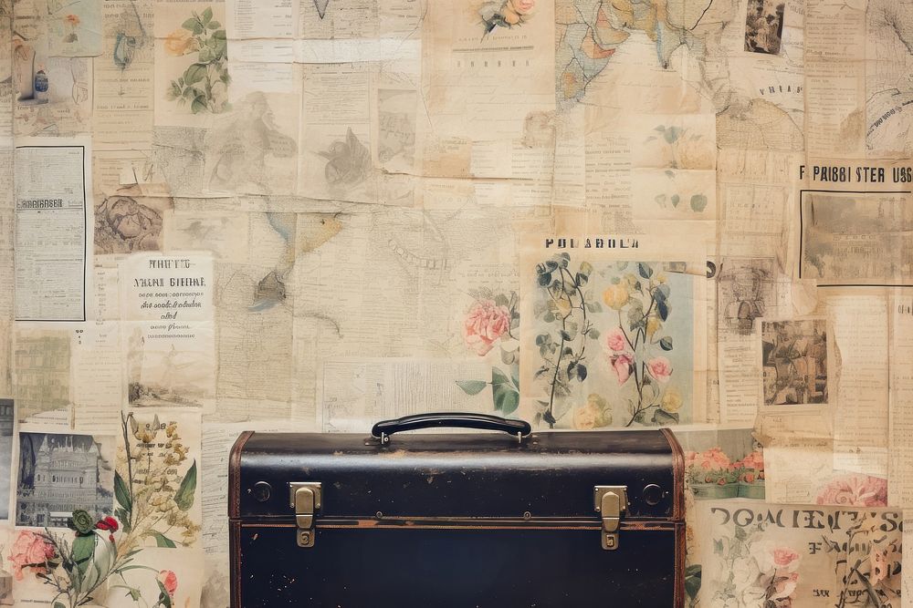 Travel suitcase border luggage architecture briefcase.