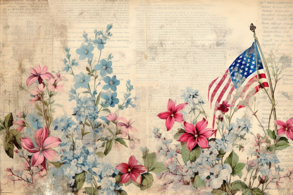 America border backgrounds painting blossom.