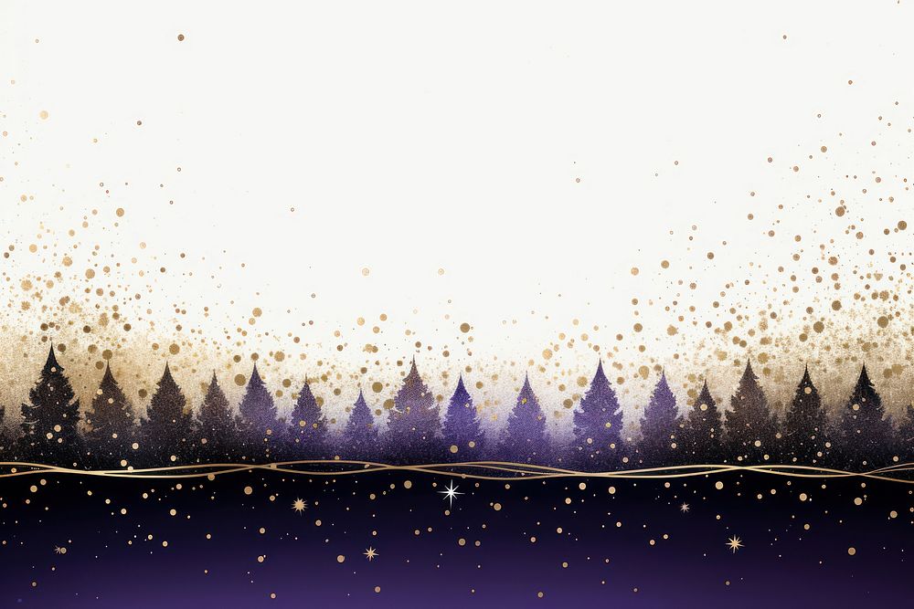 Light gold christmas trees light dots border backgrounds outdoors glitter. AI generated Image by rawpixel.