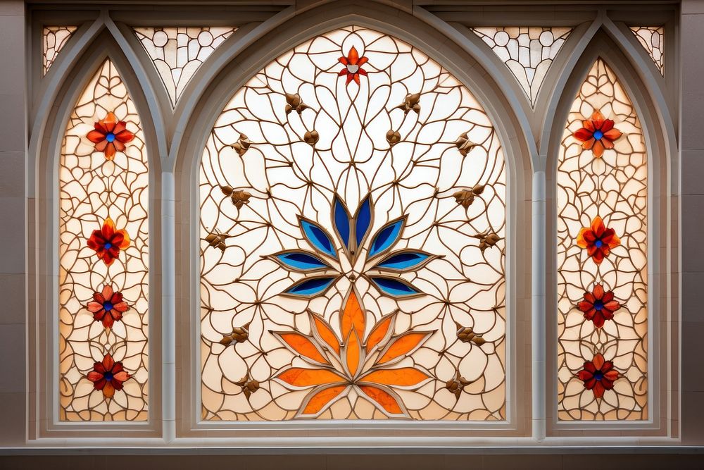 Mosaic Majesty pattern window art.
