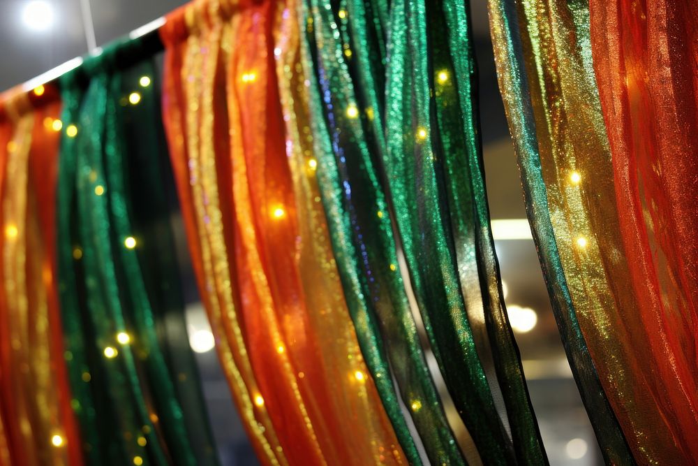 Midnight Bazaar Shimmering Silk Fabric Textures illuminated celebration accessories.