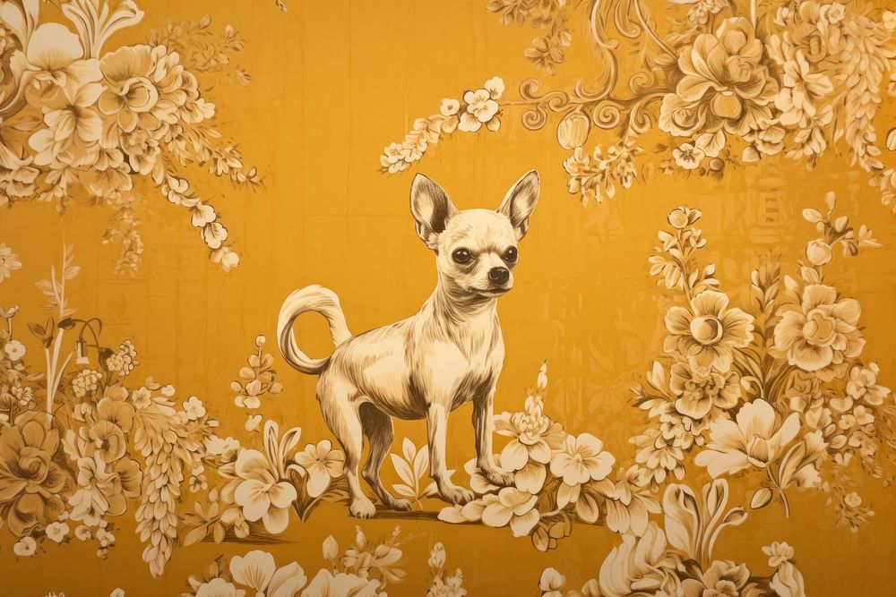 Toile wallpaper a single Chihuahua chihuahua animal mammal.