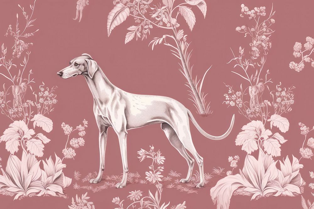 Toile wallpaper a single Greyhound greyhound pattern animal.