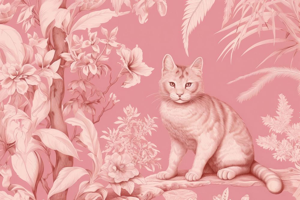 Toile wallpaper a single Kitten pattern animal mammal.