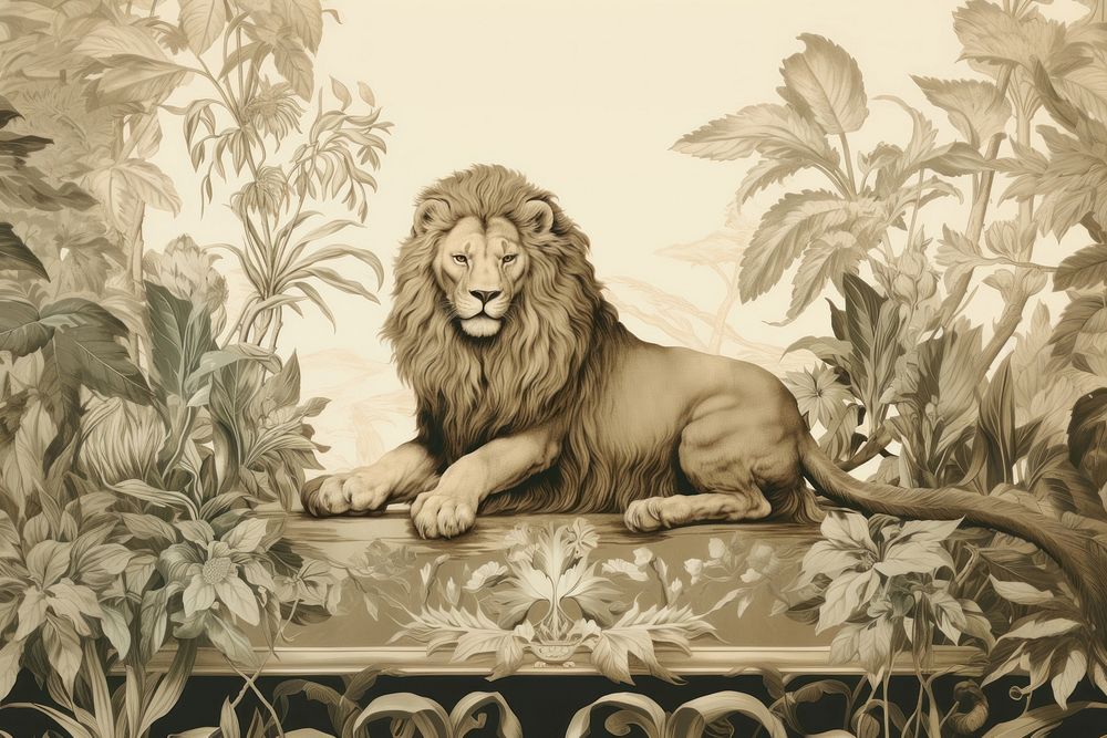 Toile wallpaper a single Lion mammal animal lion.