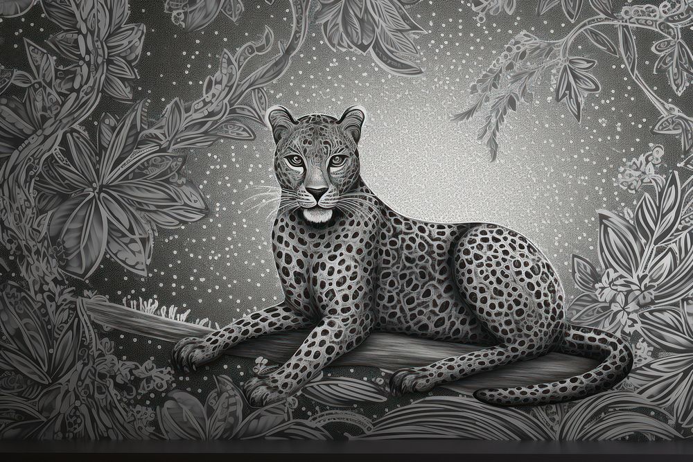 Toile wallpaper Leopard leopard wildlife animal.