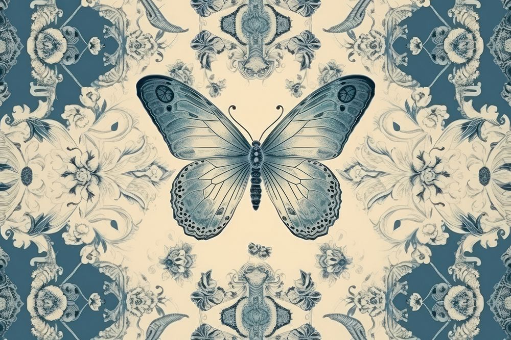 Toile wallpaper Moth pattern art backgrounds.