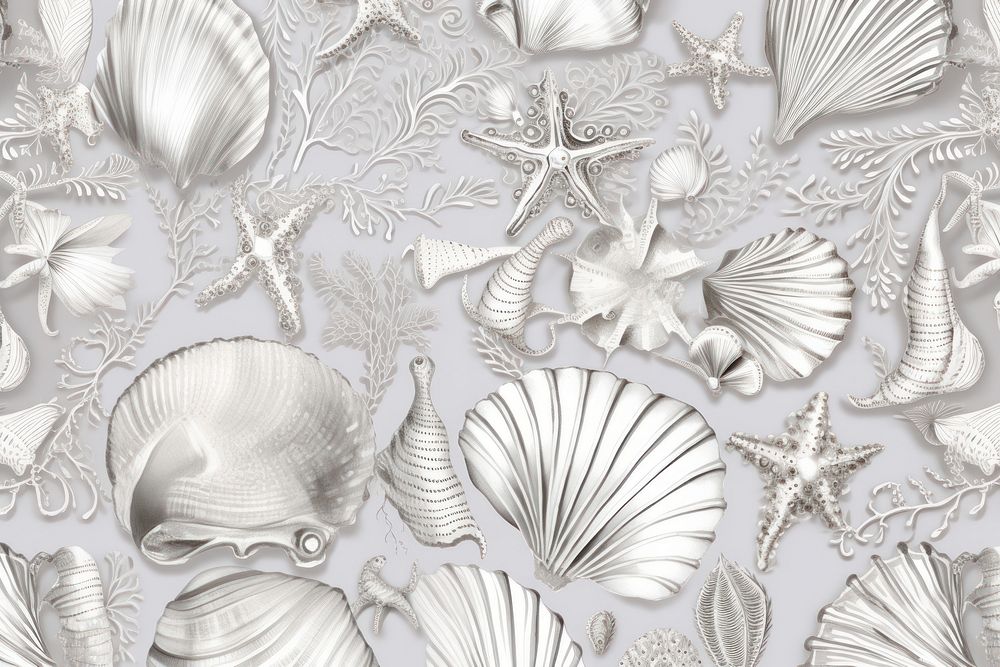 Toile wallpaper shell silver invertebrate backgrounds.