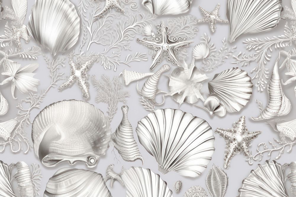 Toile wallpaper shell silver invertebrate | Free Photo Illustration ...