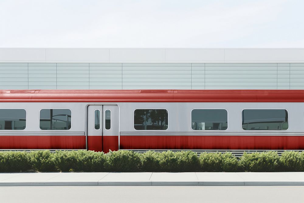 Train mockup psd