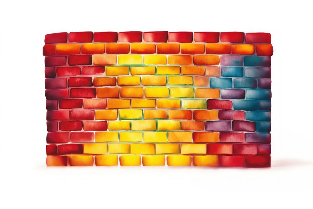 Whitewashed brick wall art confectionery creativity.