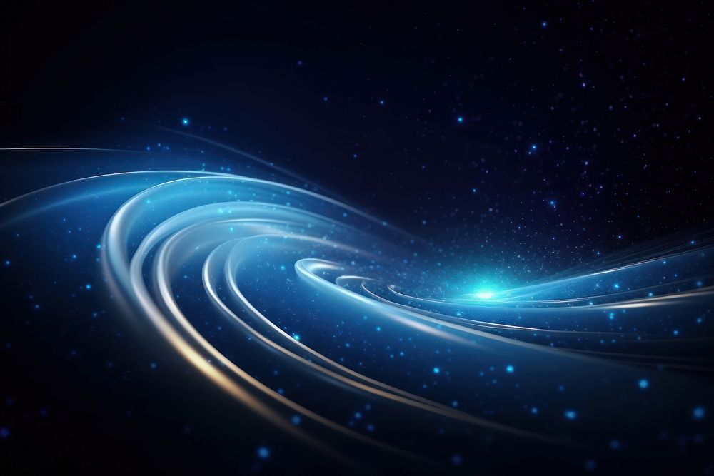 Blue luminous lines backgrounds astronomy abstract.