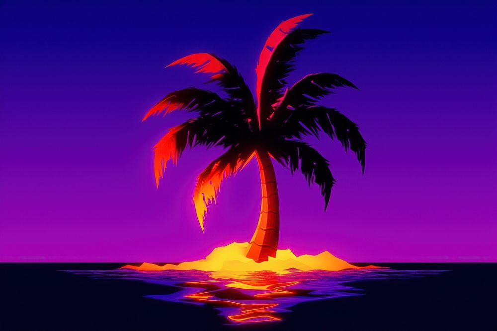Palm Tree tree outdoors sunset.